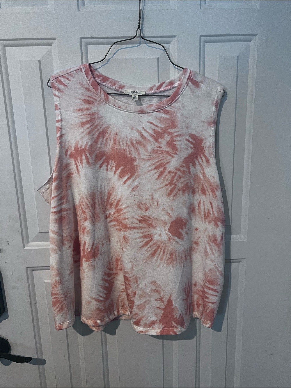 Core Bleu Pink Tie-Dye Sleeveless Muscle Tank